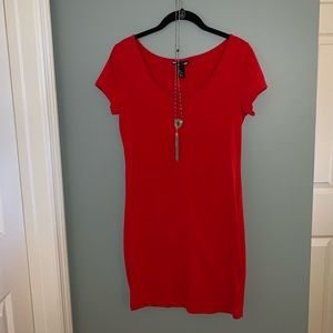 Red H & M Jersey dress Size M
